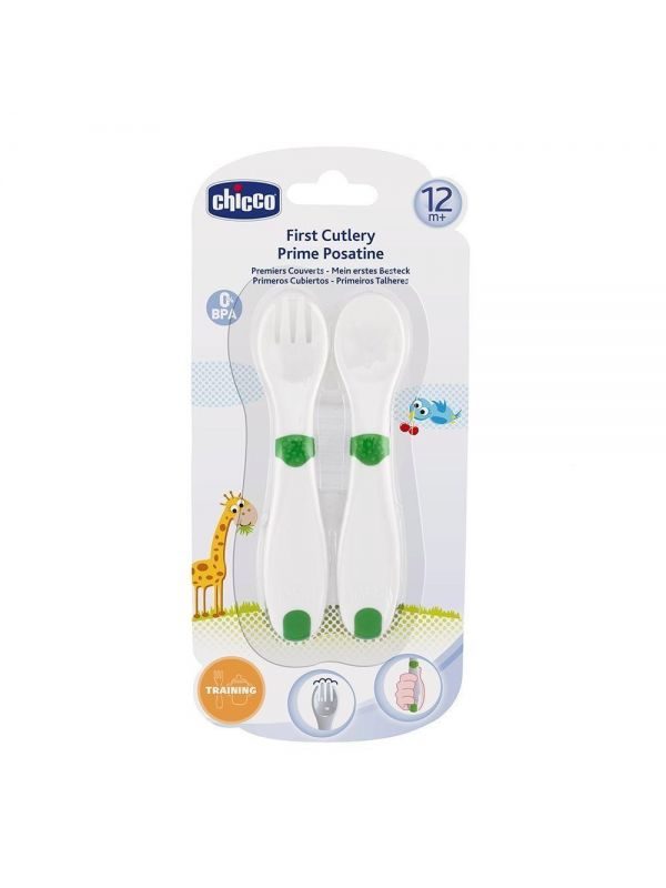 Chicco Халбага сэрээ цагаан 12m+