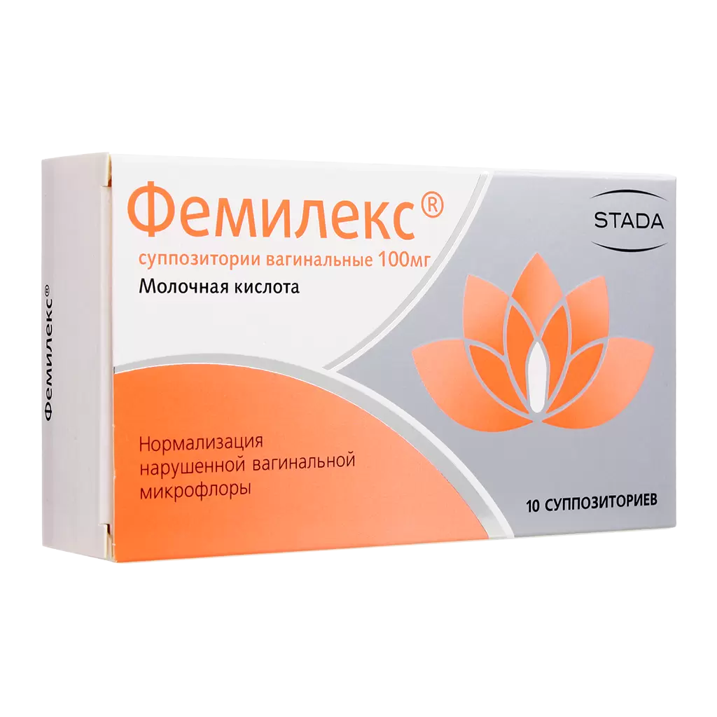 Фемилекс 100мг №10 эмэгтэйчүүдийн лаа Ленус мед