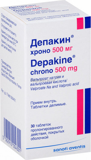 Депакин хроно 500мг №30Ленус мед