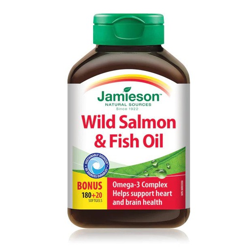 Jamieson Омега-3 комплекс OMEGA-3 COMPLEX | WILD SALMON &amp; FISH OILS №180+20